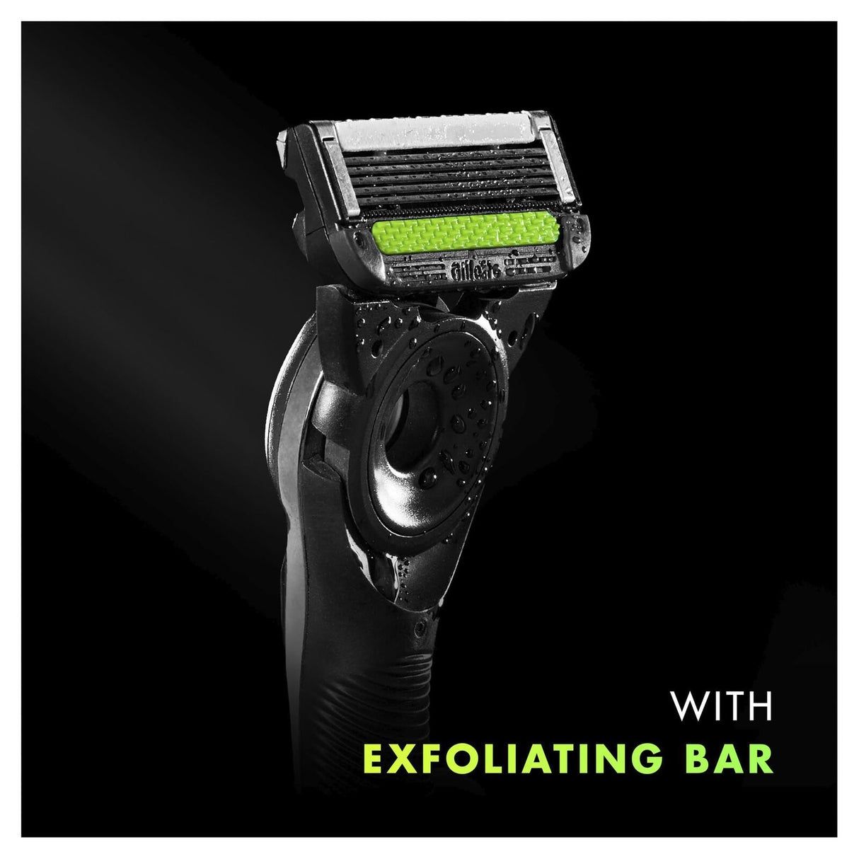 Gillette Labs Mens 5 Blade Exfoliating Bar Razor - Handle + 4 Cartridges + Stand