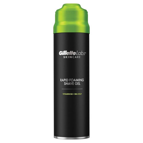 198ml Gillette Labs Mens Rapid Foaming Shave Gel - Sea Kelp (Skin Protection)