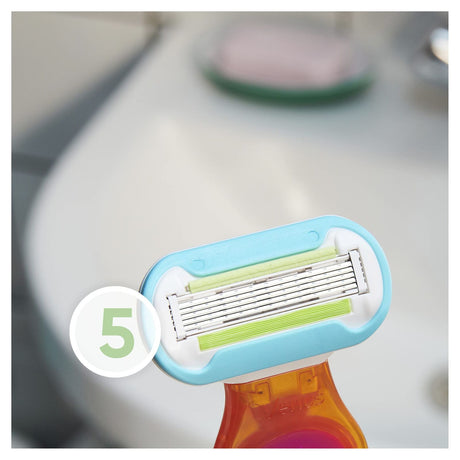Gillette Venus Snap Womens 5 Blade Razor - Extra Smooth (w/ Mini Handle & Travel Case)