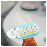 Gillette Venus Snap Womens 5 Blade Razor - Extra Smooth (w/ Mini Handle & Travel Case)
