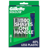 Gillette Mens Solo 3 Razor Blades & Shaver (10 Cartridges & 1 Handle)