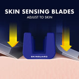 4x Gillette SkinMate Mens Sensitive Disposable Razors - Blue
