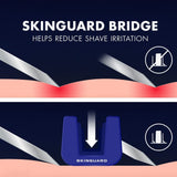 4x Gillette SkinMate Mens Sensitive Disposable Razors - Blue