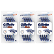24x Gillette SkinMate Mens Sensitive Skin Disposable Razors Bulk Pack - Blue (3 Packs of 8)