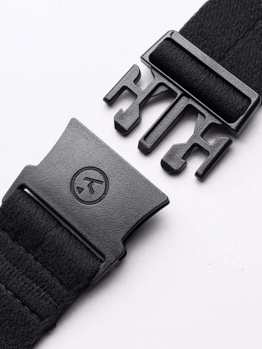 Arcade Ranger Slim Belt Stretch Metal-Free Buckle Lightweight One Size in Midnight Black