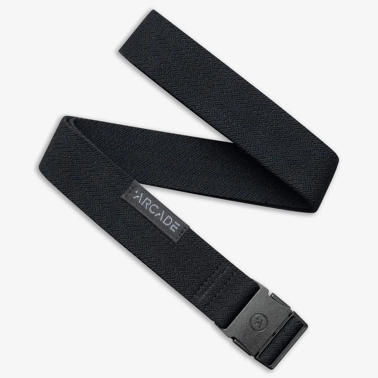Arcade Ranger Slim Belt Stretch Metal-Free Buckle Lightweight One Size in Midnight Black