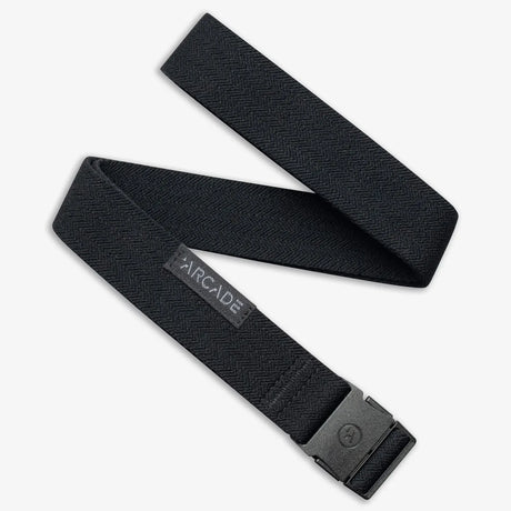 Arcade Ranger Slim Belt Stretch Metal-Free Buckle Lightweight One Size in Midnight Black