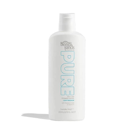 3x Bondi Sands 200ml Pure Self Tan Foaming Water Bulk Pack - Light Medium (Fragrance Free)