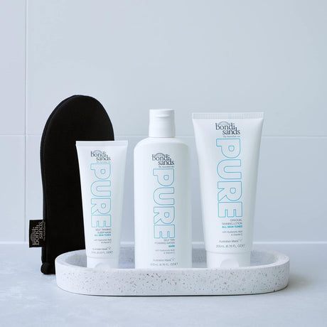 3x Bondi Sands 200mL Pure Self Tanning Foaming Water w/ Hyaluronic Acid - Dark (Bulk Pack)