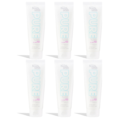 6x Bondi Sands 75mL Pure Self Tanning Sleep Mask Bulk Pack - Renew Hyaluronic Acid & Vitamin A