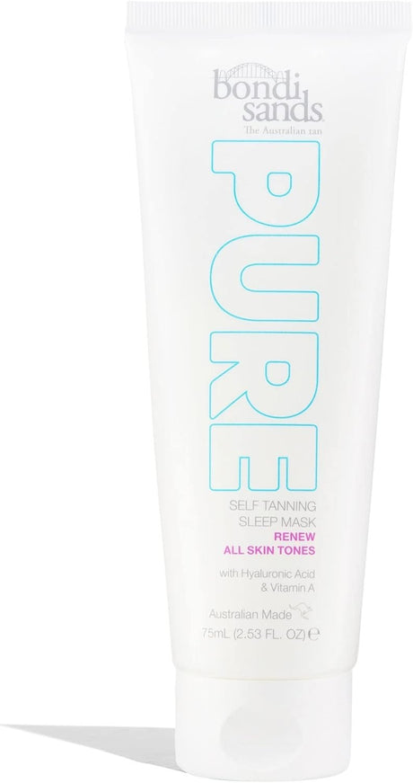 3x Bondi Sands 75mL Pure Self Tanning Sleep Mask - Renew Hyaluronic Acid & Vitamin A (Bulk Pack)