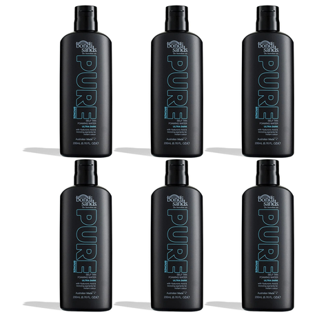 6x Bondi Sands 200ml Pure Bronze Self Tan Foaming Water Bulk Pack - Ultra Dark