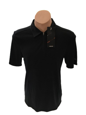 Head Mens Basic Technology Endo Dry And Ergo Stretch Polo Tennis Sport  - Black