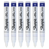 6x Sharpie Oil-Based Paint Markers in White Medium Point