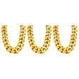3x Gold Chunky Plastic Chain Choker Necklace Bulk Pack - Adjustable Pimp/Gangster (Costume Accessory)