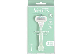 Gillette Womens Venus 3 Blade Razor Smooth Sensitive Includes Handle + 2 Cartridge