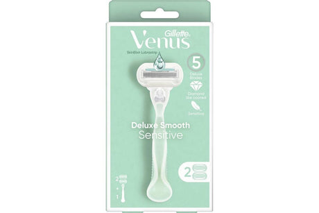 6x Gillette Venus Womens Deluxe Smooth Sensitive Blade Razor Bulk Pack (Handle + 2 Cartridges)