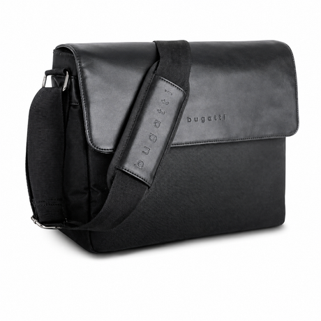 Bugatti Serie Cosmos 2.0 9.4L Mens Messenger Bag - Black (28x37cm)