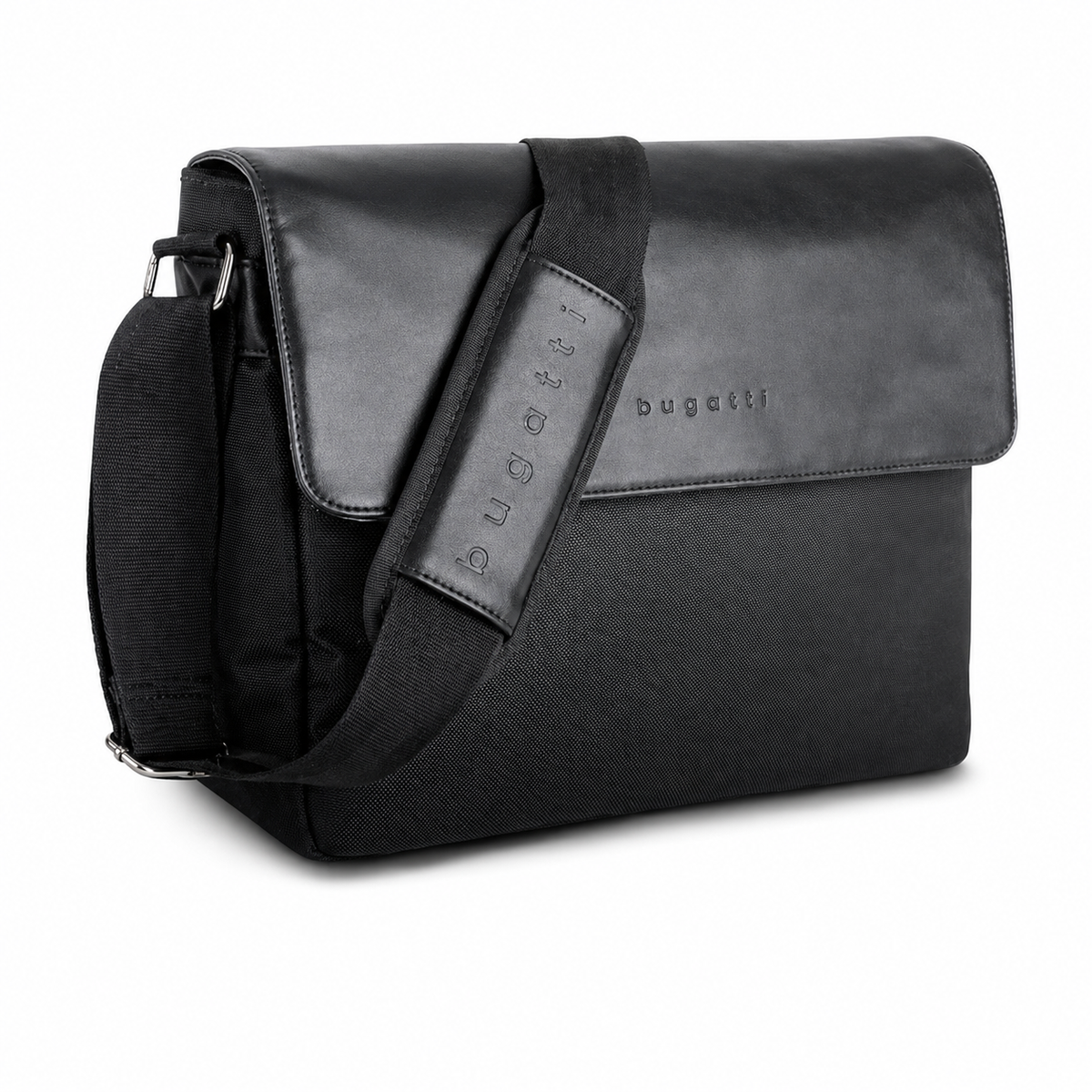 Bugatti Serie Cosmos 2.0 9.4L Mens Messenger Bag - Black (28x37cm)