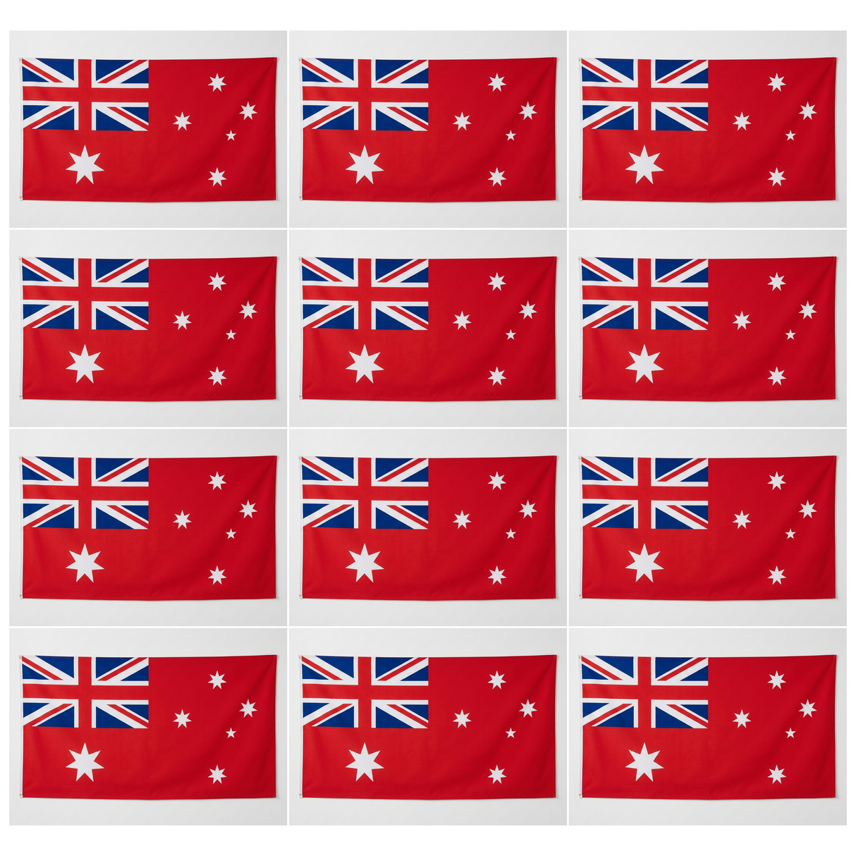12x Large Red Ensign Flag Bulk Pack - Australian Maritime Ships Flag (180 x 90cm)