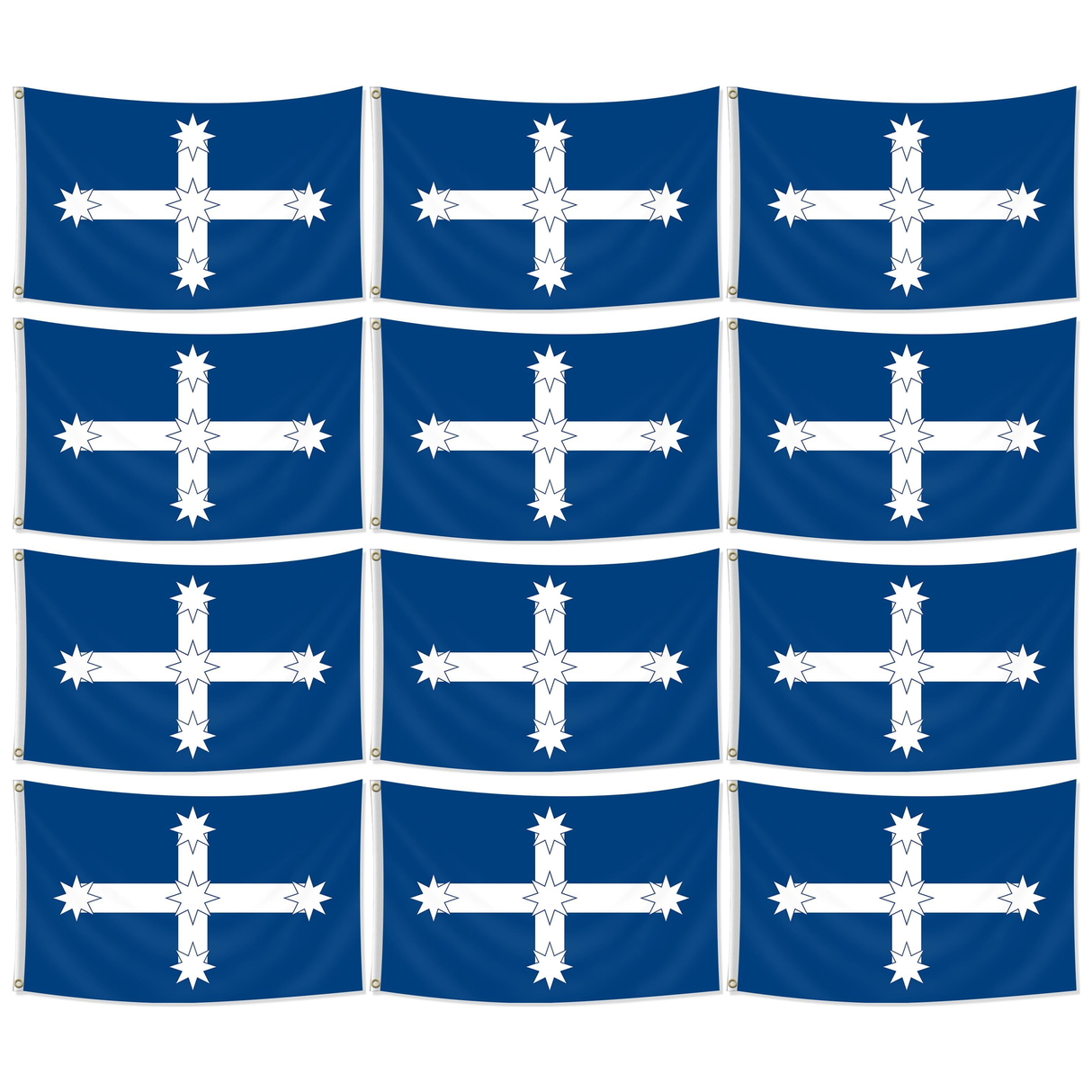 12x Large Australian Eureka Flag Bulk Pack - Southern Cross Stockade Flag (180 x 90cm)