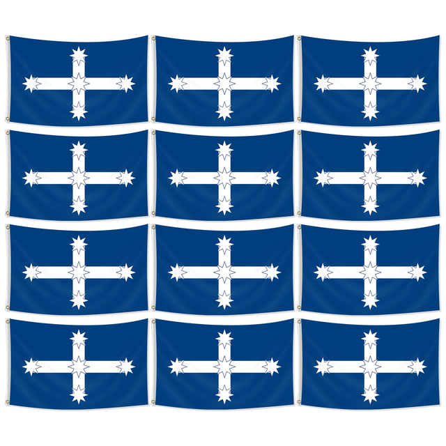 12x Large Australian Eureka Flag Bulk Pack - Southern Cross Stockade Flag (180 x 90cm)
