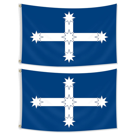 2x Large Australian Eureka Flag Pack - Southern Cross Stockade Flag (180 x 90cm)