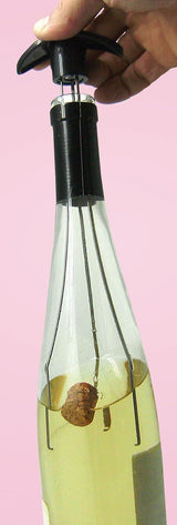 Vin Bouquet Wine Bottle Cork Extractor & Lifter in Black/Silver