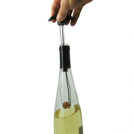 Vin Bouquet Wine Bottle Cork Extractor & Lifter in Black/Silver