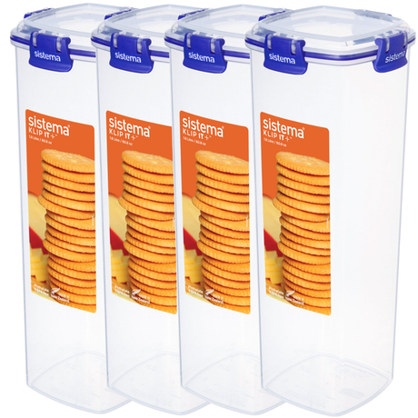 4x sistema Klip It Plus 1.8L Food Storage Container (Made in New Zealand)