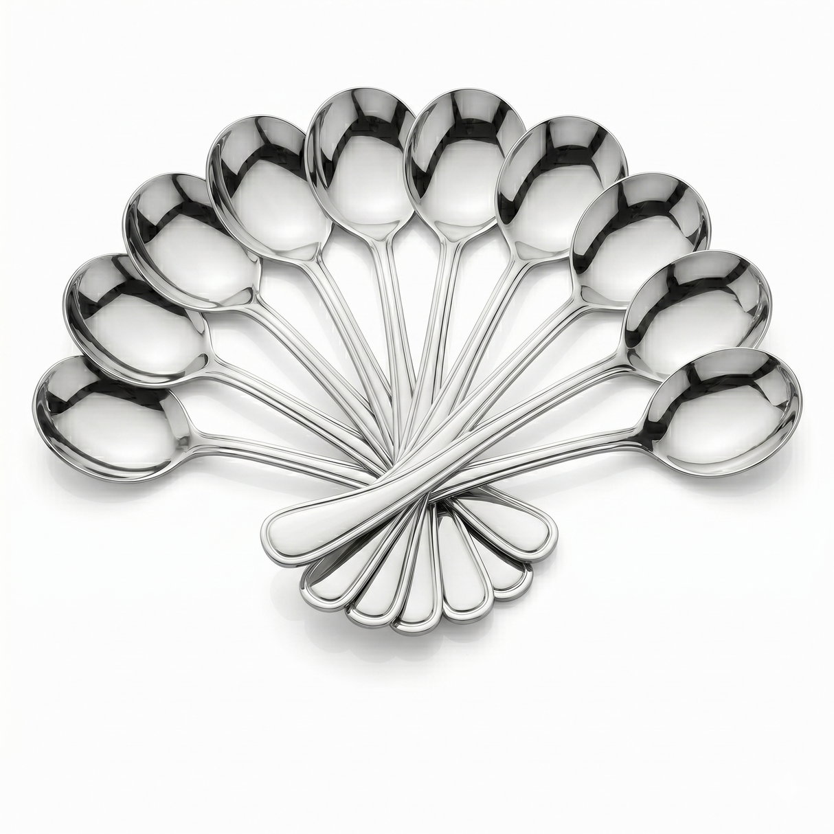 12x Stanley Rogers Clarendon Soup Spoon Bulk Pack (18/10 Stainless Steel) - Mirror Polished