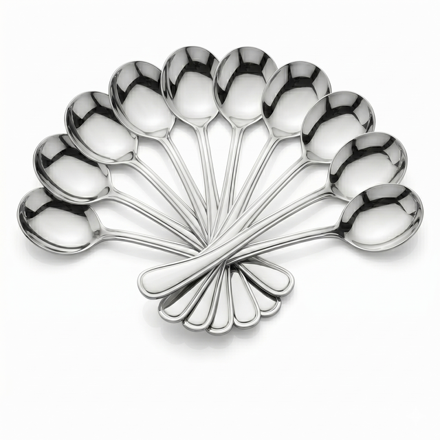 12x Stanley Rogers Clarendon Soup Spoon Bulk Pack (18/10 Stainless Steel) - Mirror Polished
