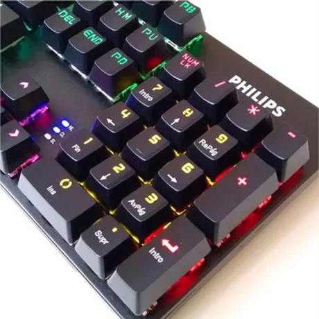 Philips Momentum USB Wired Mechanical Gaming Keyboard w/ Rainbow Backlight