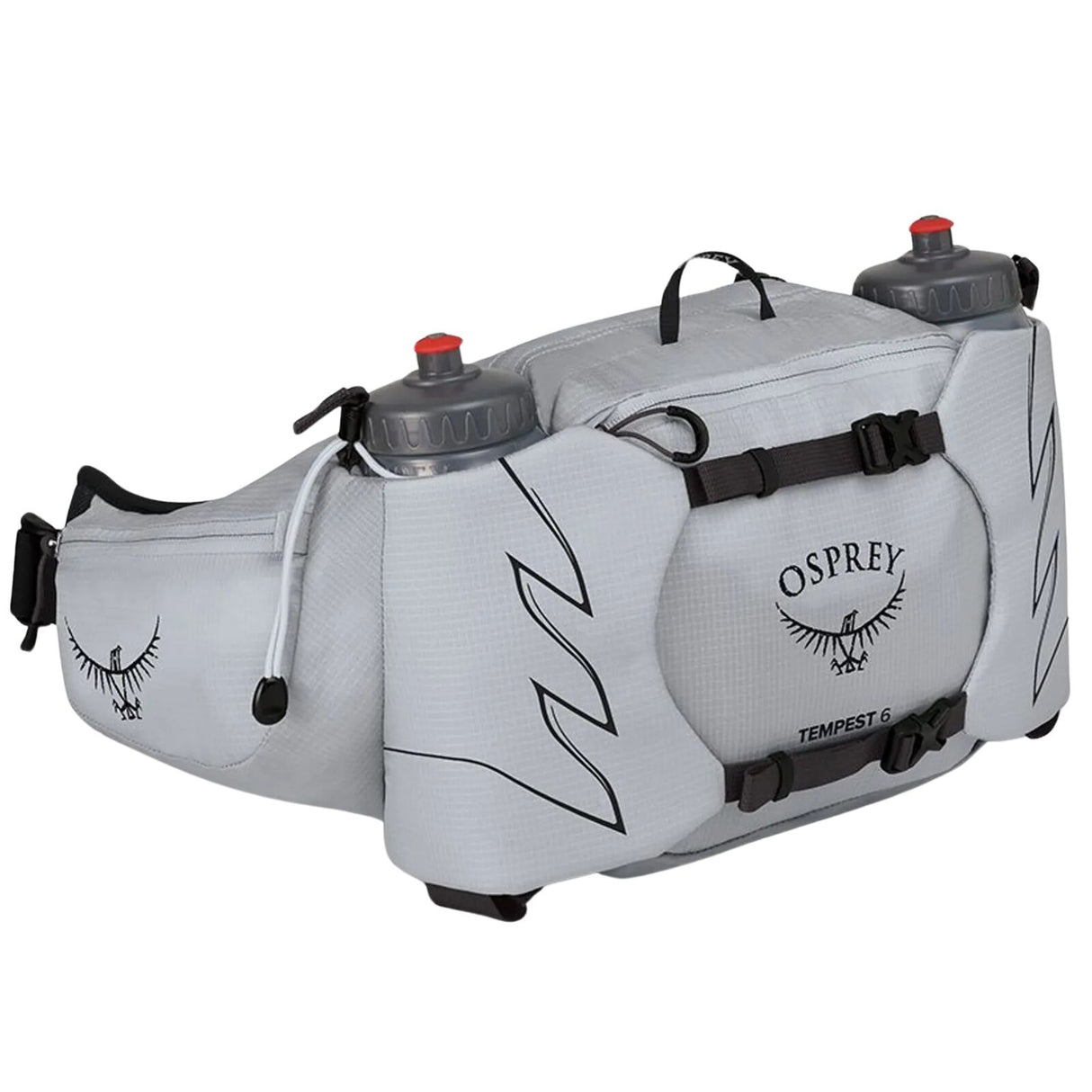 Osprey Tempest 6L Womens Lumbar Waist Pack in Aluminum Grey – Lightweight, Biostretch Hipbelt, Dual Bottle Sleeves