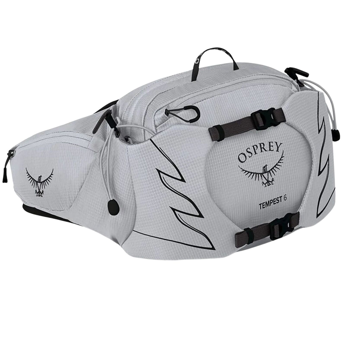 Osprey Tempest 6L Womens Lumbar Waist Pack in Aluminum Grey – Lightweight, Biostretch Hipbelt, Dual Bottle Sleeves