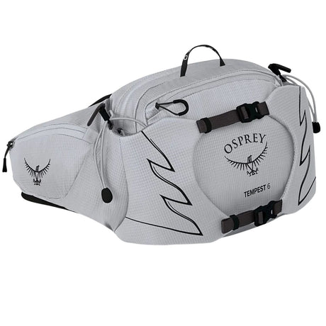 Osprey Tempest 6L Womens Lumbar Waist Pack in Aluminum Grey – Lightweight, Biostretch Hipbelt, Dual Bottle Sleeves
