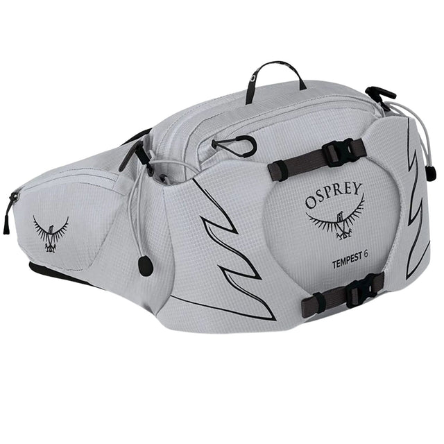 Osprey Tempest 6L Womens Lumbar Waist Pack in Aluminum Grey – Lightweight, Biostretch Hipbelt, Dual Bottle Sleeves