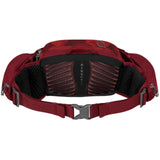 Osprey Savu 5L Lumbar Hydration Waist Pack – Claret Red – Dual Bottle Sleeves, AirScape Backpanel