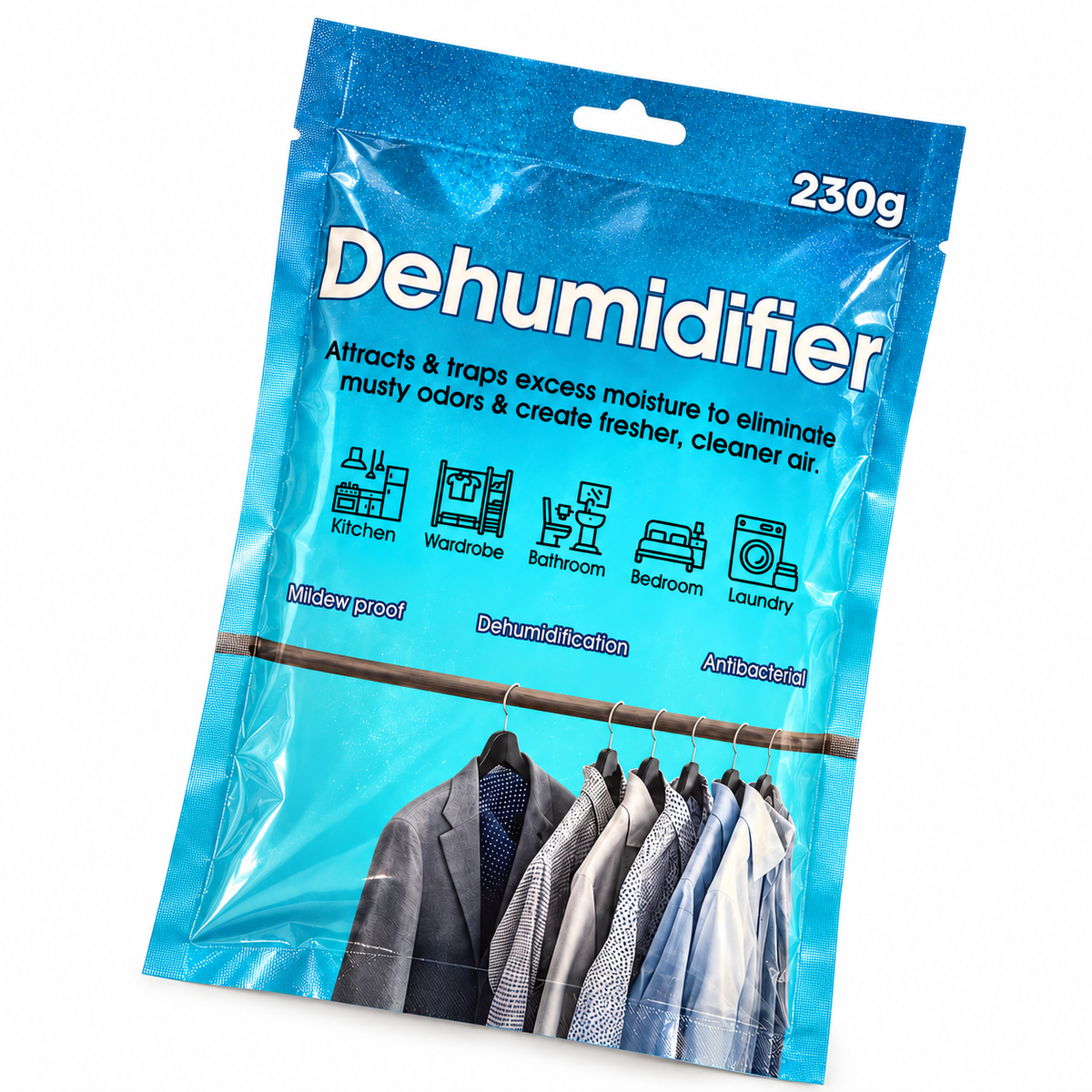 BR Home 230g Moisture Absorbing Hanging Bags (Calcium Chloride) Dehumidifier