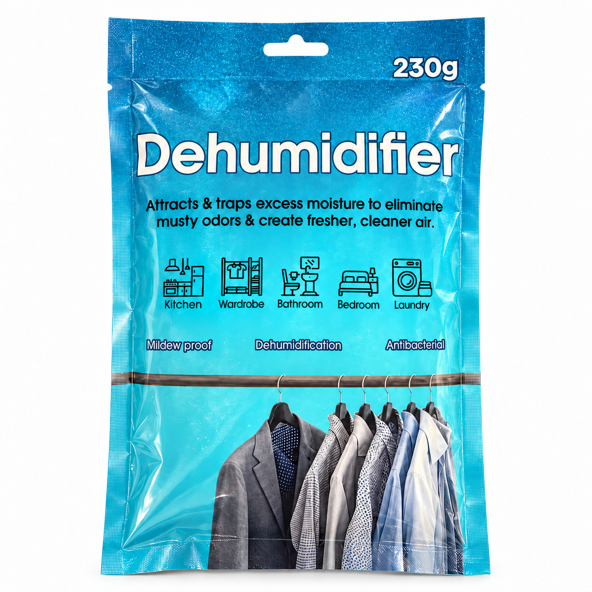 BR Home 230g Moisture Absorbing Hanging Bags (Calcium Chloride) Dehumidifier