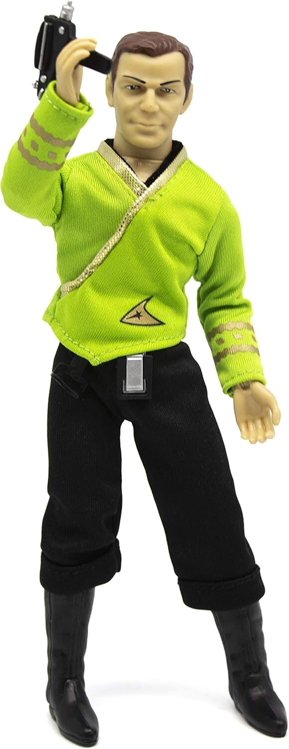 Mego Action Figure 8” Star Trek - Capt Kirk in Green Shirt with Tribbles