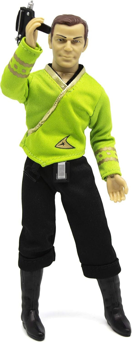 Mego Action Figure 8” Star Trek - Capt Kirk in Green Shirt with Tribbles