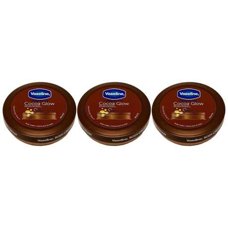 3x Vaseline 75ml Intensive Care Cocoa Body Cream (Bulk Pack)