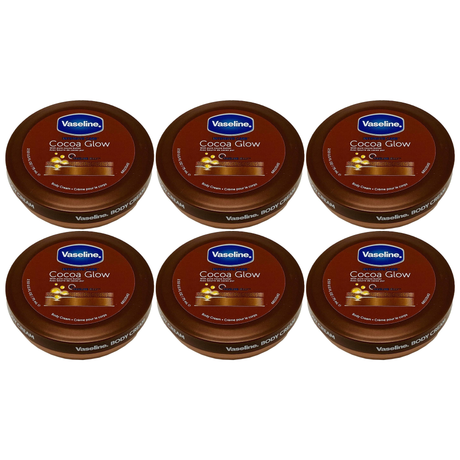 6x Vaseline 75ml Intensive Care Cocoa Body Cream (Bulk Pack)