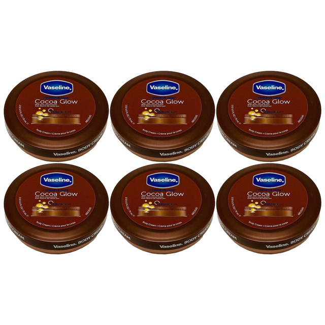 6x Vaseline 75ml Intensive Care Cocoa Body Cream (Bulk Pack)
