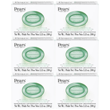 6x Pears 100g/3.53oz Pure & Gentle Transparent Bar Soap with Lemon Flower Extracts Bulk Pack for Sensitive Skin - Green