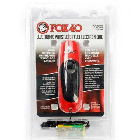 Fox 40 Electronic Whistle with Wrist Lanyard - Red (Safety & Referee)