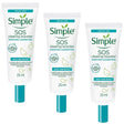 3x Simple 25ml SOS Clearing Booster Long Lasting Shine & Blemish Control
