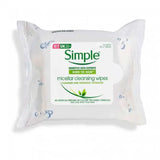 Simple Micellar Cleansing Wipes Kind To Skin Gentle Make-Up Remover-1 Pack of 25