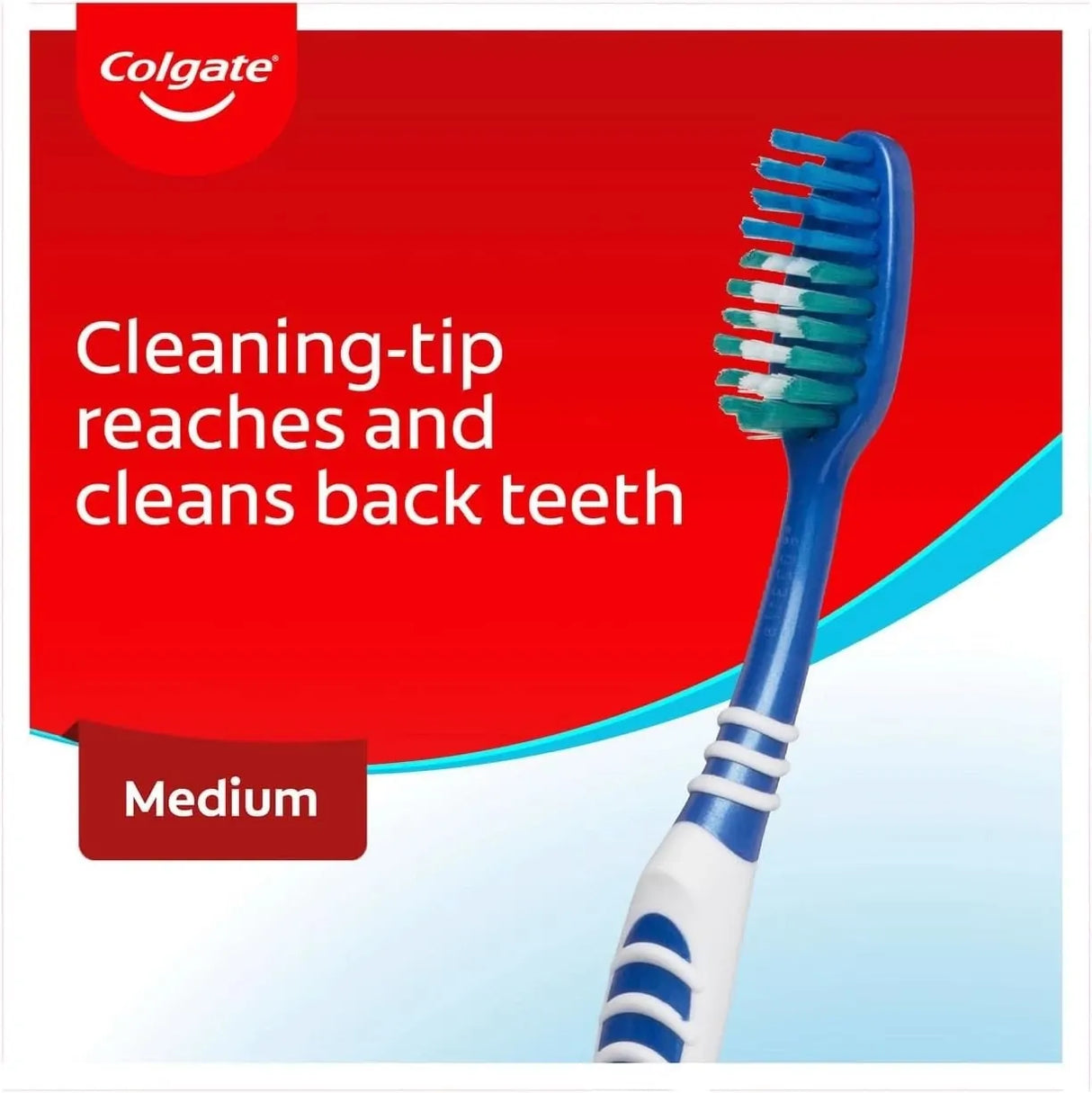 12x Colgate Extra Clean Toothbrush Medium Bulk Pack (12 Packs of 1)